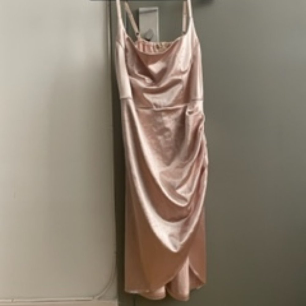 Satin pink dress